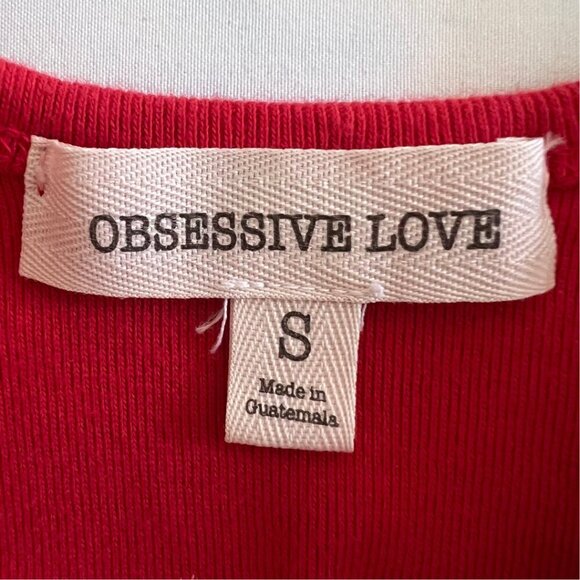 Obsessive Love Red Stunt Racing Biker Cropped Tank Top - Picture 4 of 5